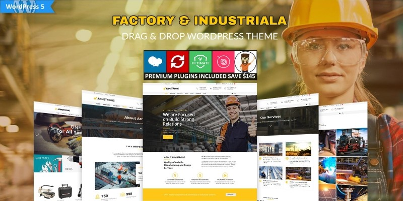 ArmStrong - Factory Industrial WordPress Theme