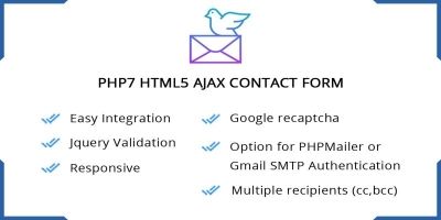 PHP7 HTML5 Ajax Contact Form 