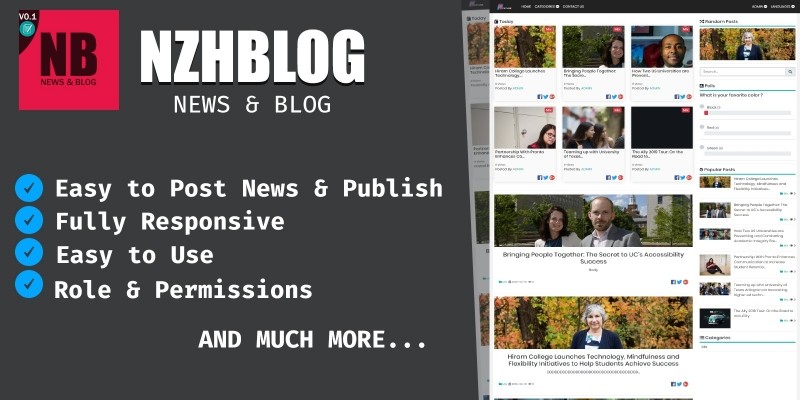 NzhBlog -  Blog And News System PHP