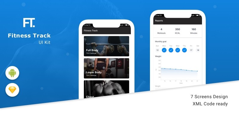   Fitness Track UI kit