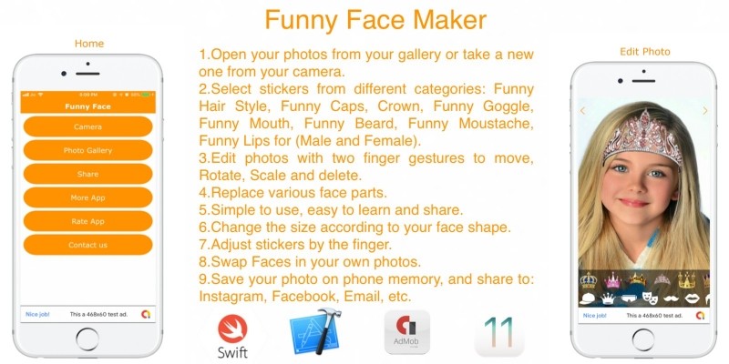 Funny Face Maker - iOS Source Code