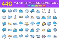440 Weather Vector Icons Pack  Screenshot 1