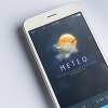 Mobile UI Kit Weather App - 6 PSD Templates 