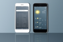 Mobile UI Kit Weather App - 6 PSD Templates  Screenshot 1