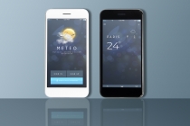 Mobile UI Kit Weather App - 6 PSD Templates  Screenshot 2