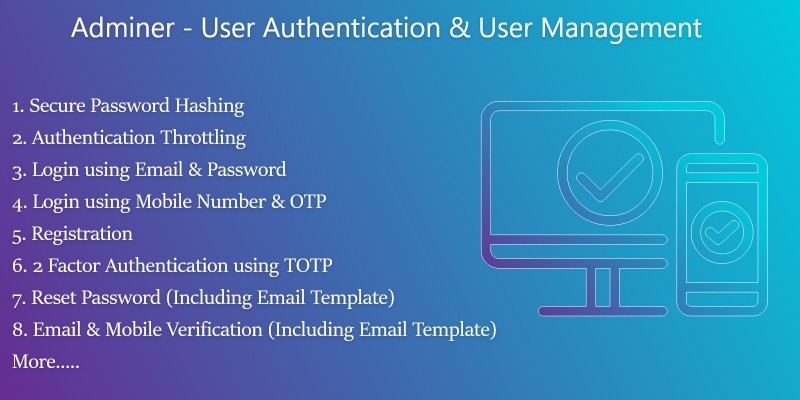 Adminer - PHP Authentication And User Management