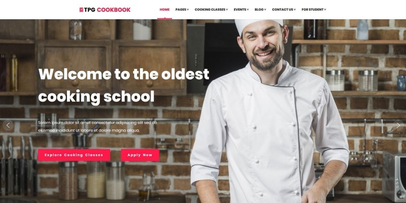 TPG Cookbook Kitchen WordPress theme