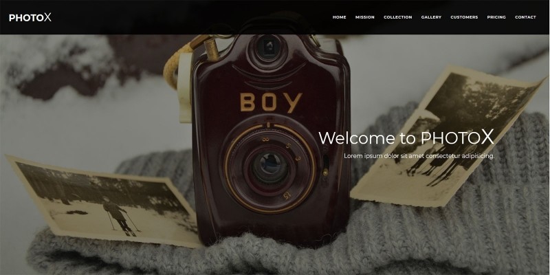 PhotoX - Professional Photography HTML Template 