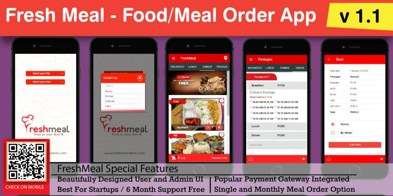 Fresh Meal - Food and Meal Delivery App PHP