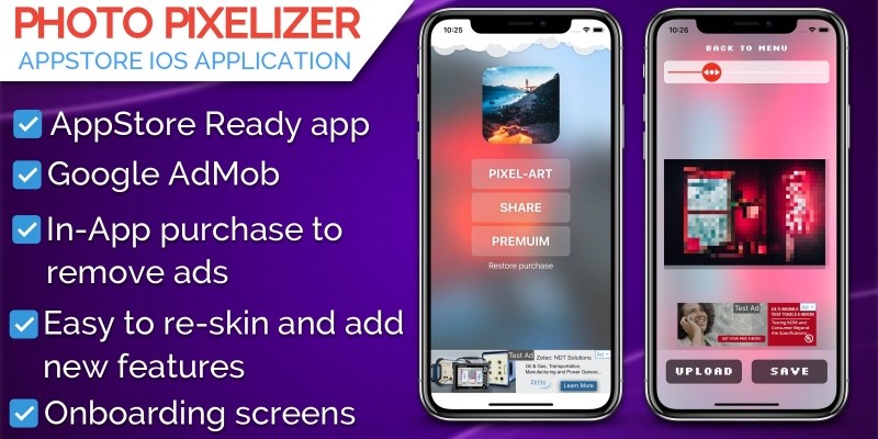 Photo Pixelizer iOS Application Source Code