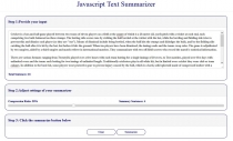 Javascript Text Summarization Module Screenshot 1