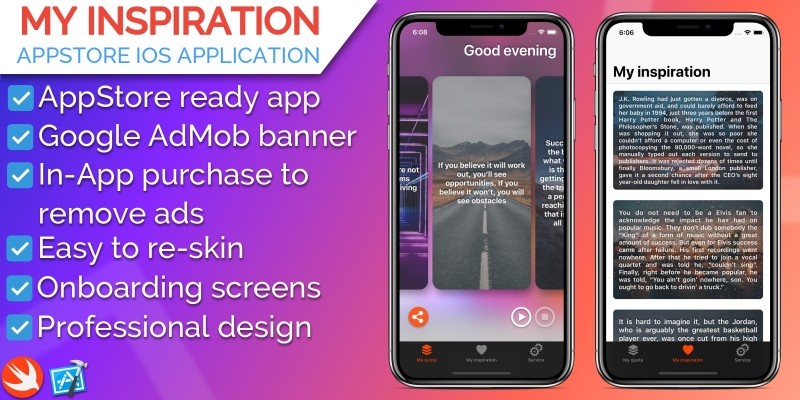 My Inspiration - iOS Stories And Quotes App 