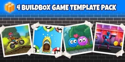 4 Buildbox Game Template Pack