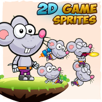 Rat 2D Game Character Sprites