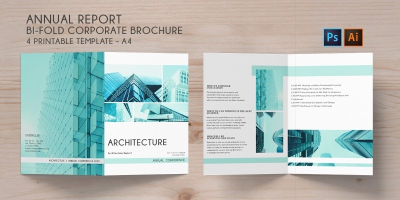 Bi-Fold  Brochure Annual Conference - 4 Template