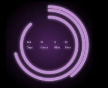 JS Canvas Countdown Timer Screenshot 1