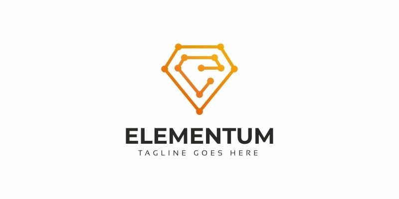 Elementum E Letter Logo