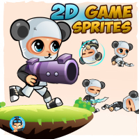 Panda Boy 2D Game Sprites