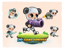 Panda Boy 2D Game Sprites Screenshot 1