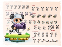 Panda Boy 2D Game Sprites Screenshot 2