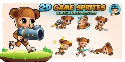 BearBoy 2D Game Sprites