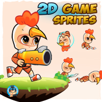 Chicken Boy 2D Game Sprites