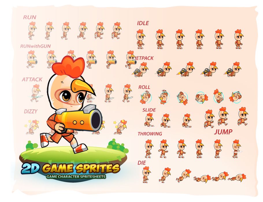 2D Sprites Pizza Runner by Dante Deketele