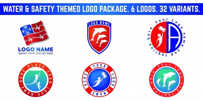 Water And Safety Themed Logo Package