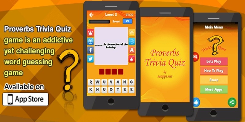 Proverbs Trivia Quiz - iOS Source Code