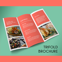 Tri-Fold Restaurent Promotion Brochure -Template