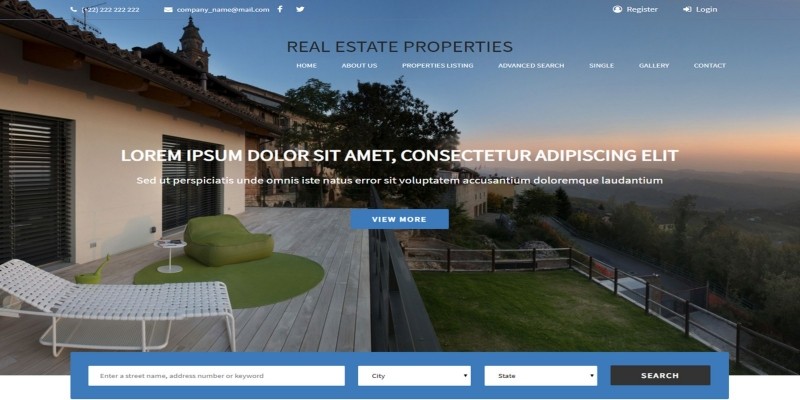 Real Estate Template HTML Template