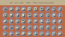 755 Retro 3D Web Communication Icons Set Screenshot 1