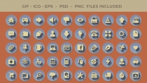755 Retro 3D Web Communication Icons Set Screenshot 2