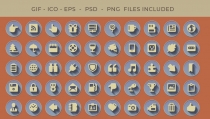 755 Retro 3D Web Communication Icons Set Screenshot 3