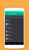 Currency Converter - Android App Source Code Screenshot 2