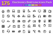175 Electronics Bold Line Icons Pack Screenshot 1