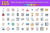 115 Web Design and Development Color Icons Screenshot 1