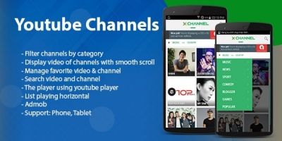 Youtube Channels - Android App Template