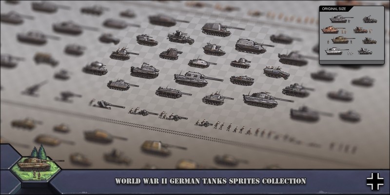 World War 2 German Tanks Sprites Collection