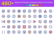 480+ Material Design Isolated Vector Icon Pack Screenshot 1