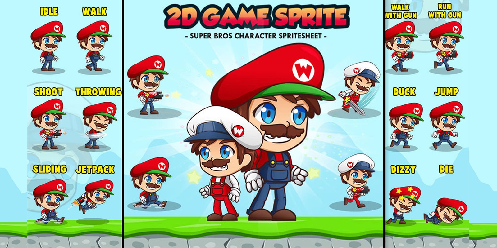 super mario running sprites