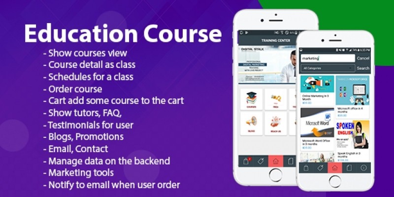 Education Course - Android Template With Backend