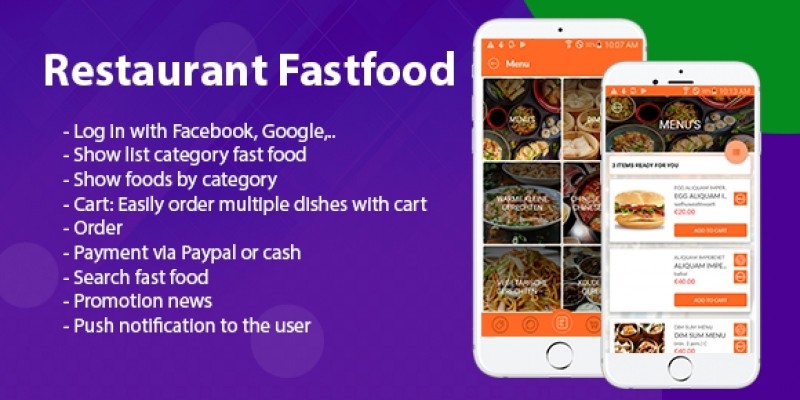 Restaurant Fastfood - Android App Source Code