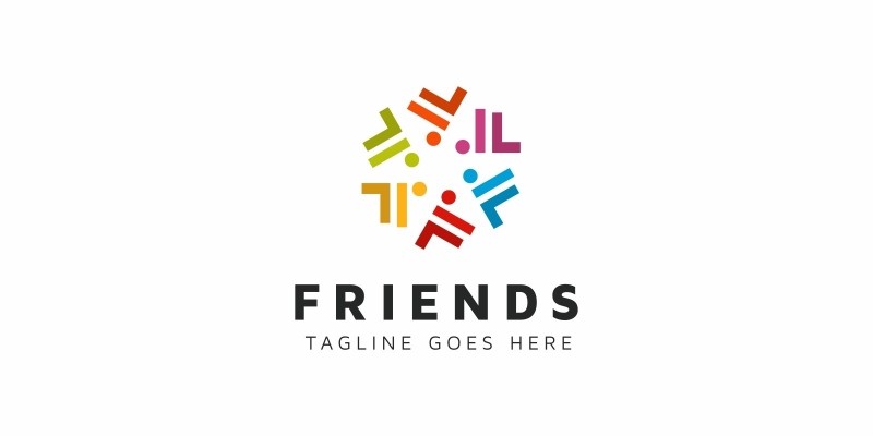 Friends F Letter Logo