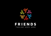 Friends F Letter Logo Screenshot 2