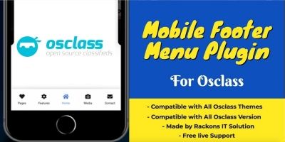 Mobile Footer Menu Plugin For Osclass