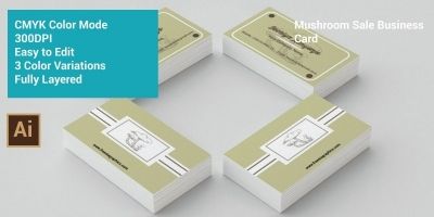 Mushroom Sale Business Card