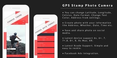 GPS Stamp Photo Camera  - iOS Source Code