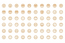 140 Emoticon or Emoji Vector Icons Screenshot 2