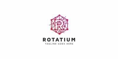 Rotatium R Letter Logo